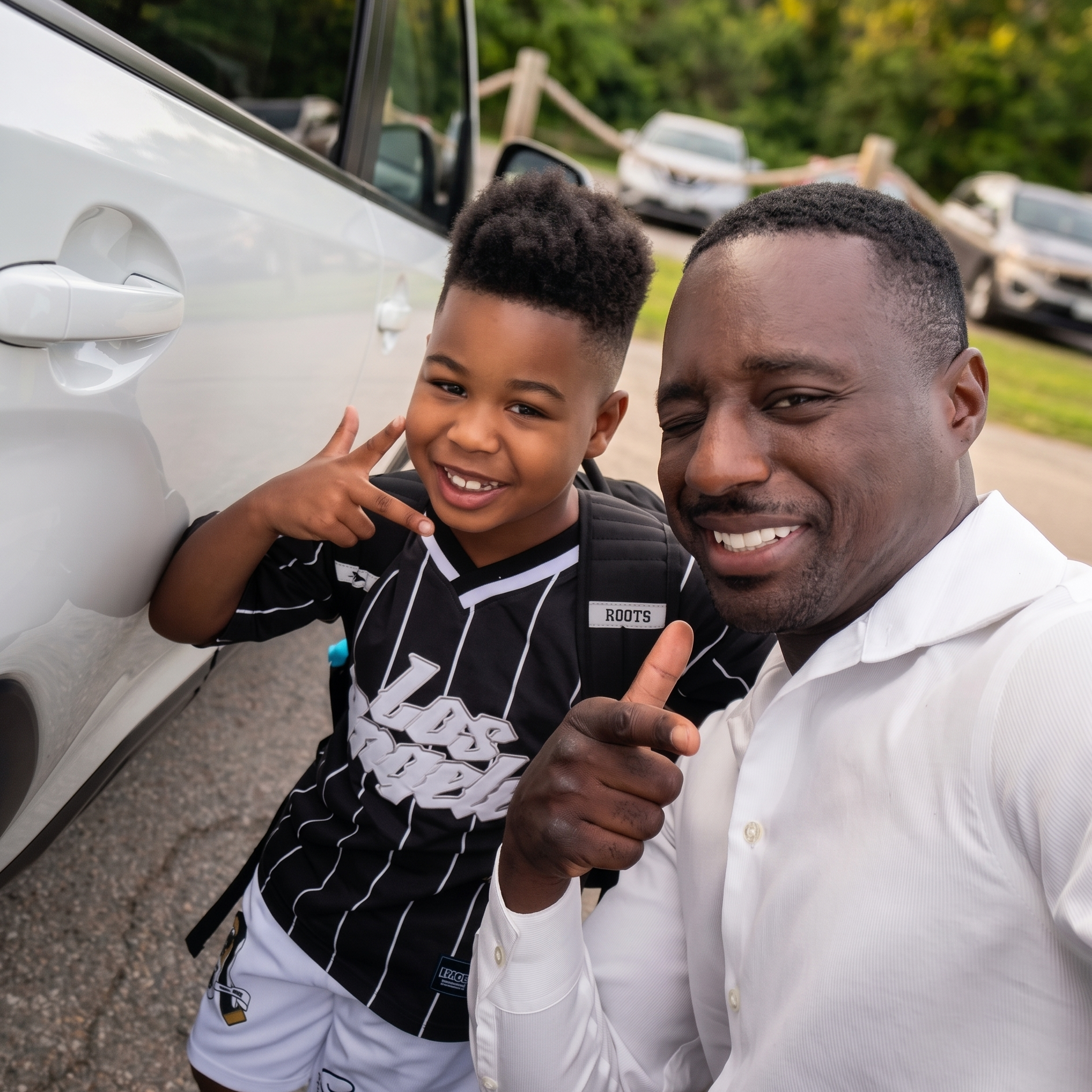 Jay Hayles with his son Ace